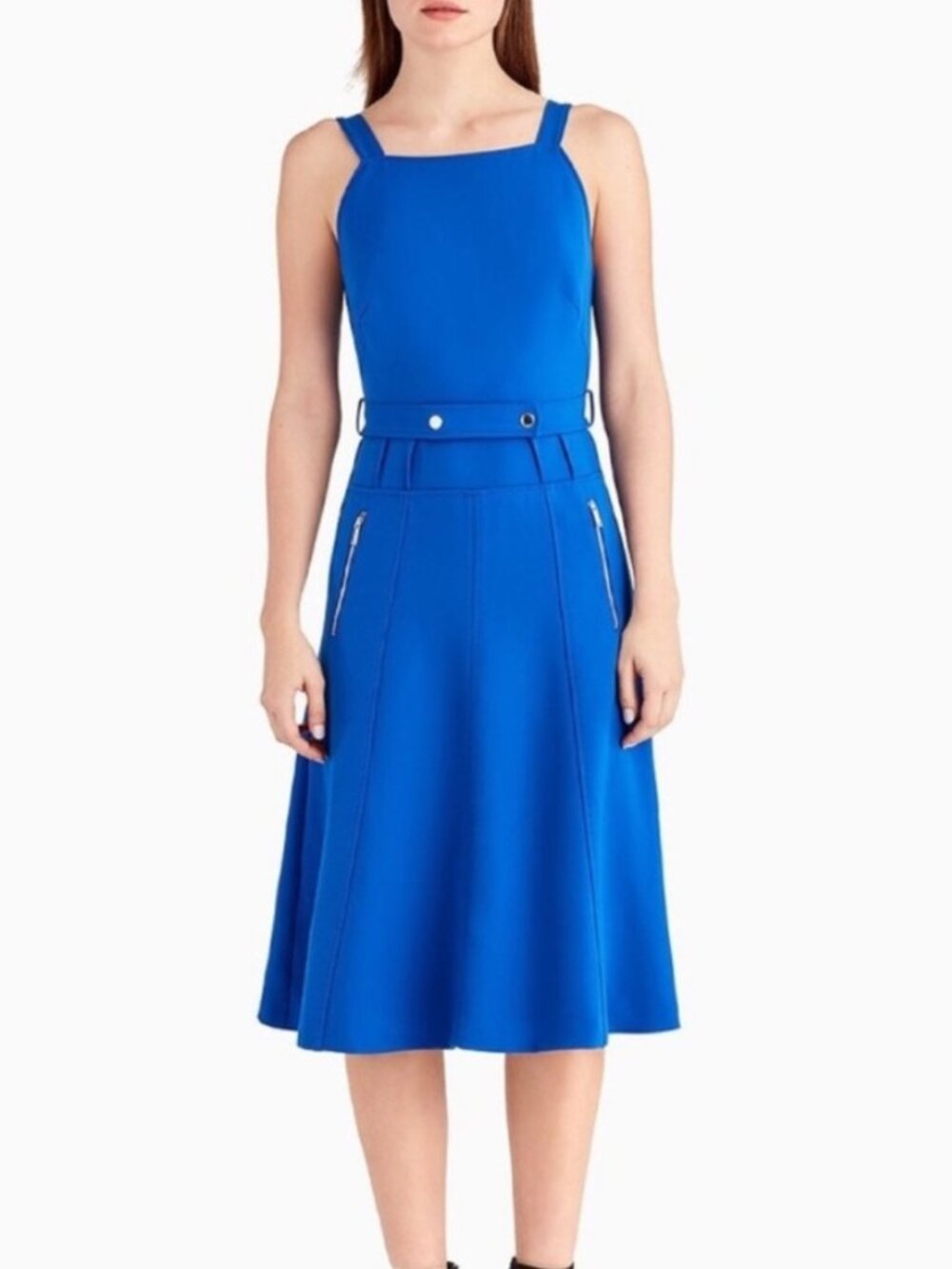 Grey Jason Wu Blue Belted Dress